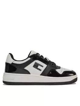 Кроссовки Tommy Jeans Tjw Retro Basket Patent Ltr, черный