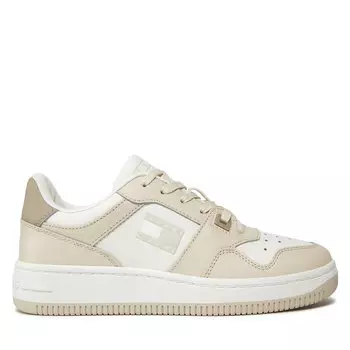 Кроссовки Tommy Jeans Tjw Retro Basket Tonal Logo EN0EN02483 Newsprint ACG, бежевый