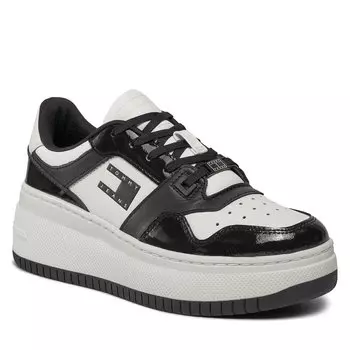 Кроссовки Tommy Jeans TjwRetro Basket, экрю/черный