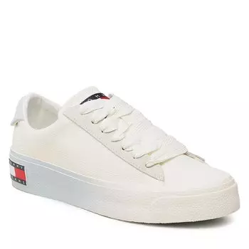Кроссовки Tommy Jeans VulcFlatform Canvas, белый