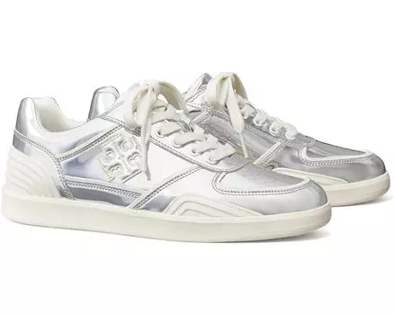 Кроссовки Tory Burch Clover Court, цвет Argento/Oyster Mushroom