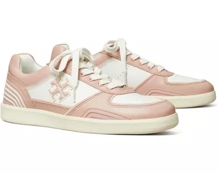 Кроссовки Tory Burch Clover Court, цвет Purity/Shell Pink