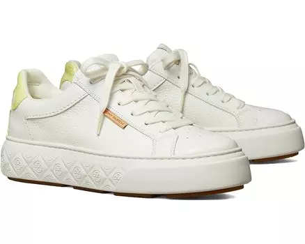 Кроссовки Tory Burch Ladybug Sneakers, цвет Purity/Lime Green