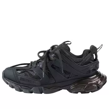 Кроссовки track clear sole low-top sports shoes black Balenciaga, черный