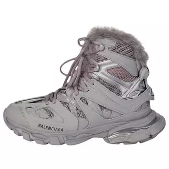 Кроссовки track hikers 'faux fur grey' Balenciaga, серый