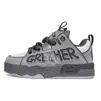 Кроссовки Trackers Skateboarding Shoes Unisex Low-top Mist Gray, серый