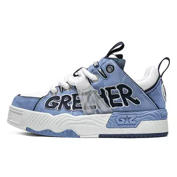 Кроссовки Trackers Skateboarding Shoes Unisex Mid-top, цвет Carolina Blue