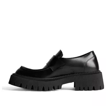 Кроссовки tractor loafer shoes 'black smooth calfskin' Balenciaga, черный