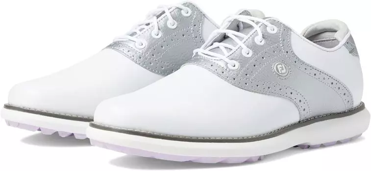 Кроссовки Traditions Spikeless Golf Shoes FootJoy, цвет White/Silver/Purple