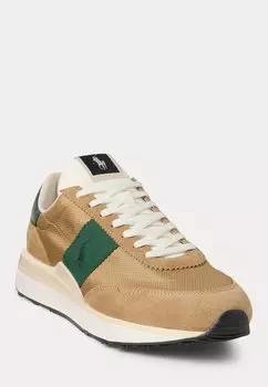 Кроссовки TRAIN 89 SUEDE-PANELED SNEAKER Ralph Lauren, цвет Montana Khaki/Vintage Pine