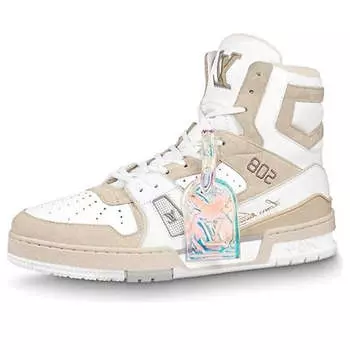 Кроссовки trainer ankle sneakers 'beige' Louis Vuitton, белый