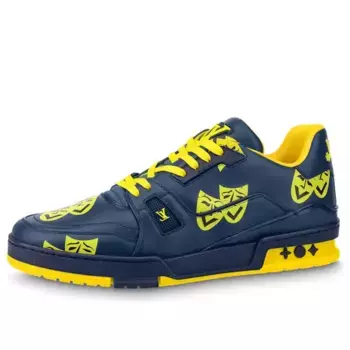 Кроссовки trainer sneakers 'blue with yellow' Louis Vuitton, синий