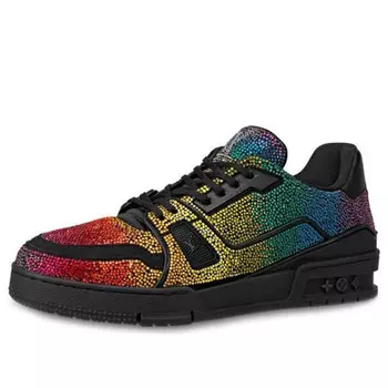 Кроссовки trainer sneakers 'glitter rainbow' Louis Vuitton, черный