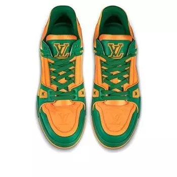 Кроссовки trainers 'orange monogram with green' Louis Vuitton, оранжевый