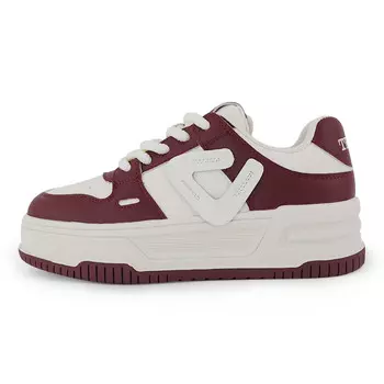 Кроссовки TRANOI Skateboarding Shoes Women's Low-top White, Red, темно-красный