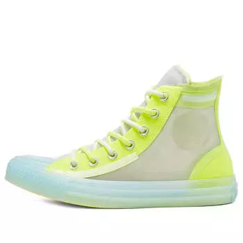 Кроссовки translucent mesh utility chuck taylor all star high top volt-white 'yellow blue white' Converse, желтый