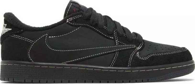 Кроссовки Travis Scott x Air Jordan 1 Low OG SP Black Phantom, черный (Размер 43 RU)