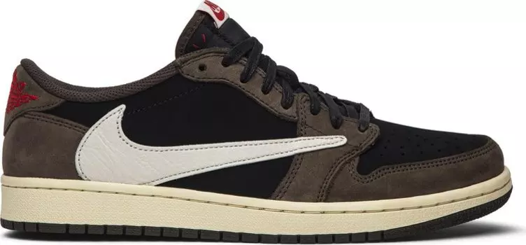 Кроссовки Travis Scott x Air Jordan 1 Low Mocha, коричневый