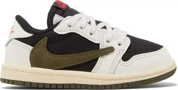 Кроссовки Travis Scott x Air Jordan 1 Low OG TD Olive, зеленый