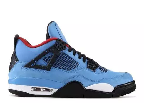 Кроссовки TRAVIS SCOTT X AIR JORDAN 4 RETRO 'CACTUS JACK', синий