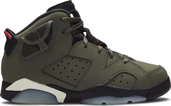 Кроссовки Travis Scott x Air Jordan 6 Retro PS Olive, зеленый
