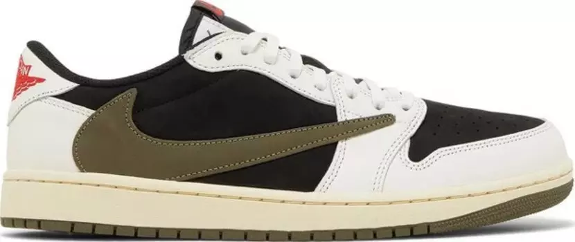 Кроссовки Travis Scott x Wmns Air Jordan 1 Retro Low OG, оливковый
