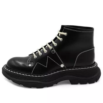 Кроссовки tread lace up boot 'black silver' Alexander Mcqueen, черный