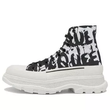 Кроссовки tread slick graffiti boots 'white black cream' Alexander Mcqueen, белый