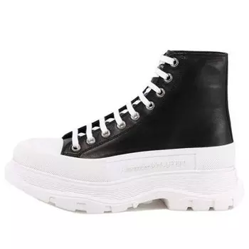 Кроссовки tread slick high-top sneakers 'black white' Alexander Mcqueen, черный