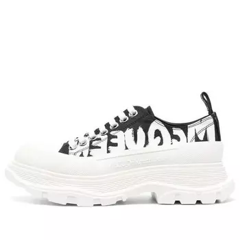 Кроссовки tread slick low lace up graffiti shoes 'white black' Alexander Mcqueen, белый