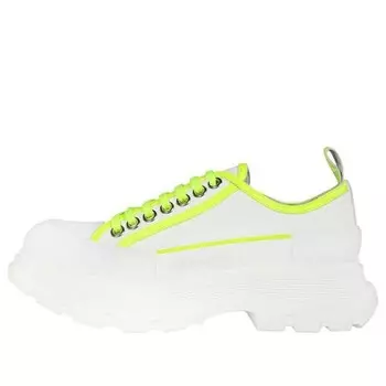 Кроссовки tread slick neon low top platform sneakers 'white solar green' Alexander Mcqueen, белый