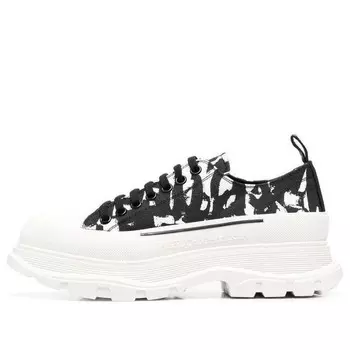 Кроссовки tread slick sneakers 'black white cream' Alexander Mcqueen, черный