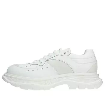 Кроссовки tread suede-panelled leather trainers 'white' Alexander Mcqueen, белый