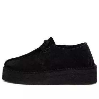 Кроссовки trek wedge 'black suede' Clarks, черный