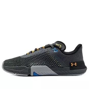 Кроссовки tribase reign 4 'pitch grey black' Under Armour, серый