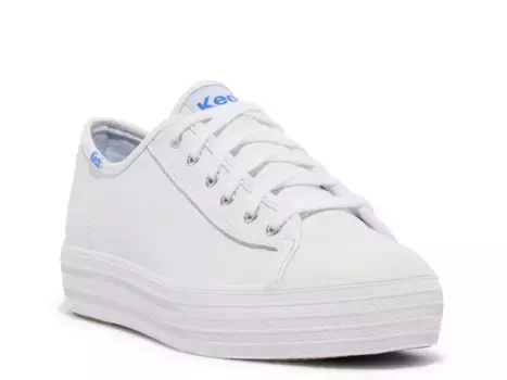 Кроссовки Triple Kick Leather Platform Sneaker Keds, белый