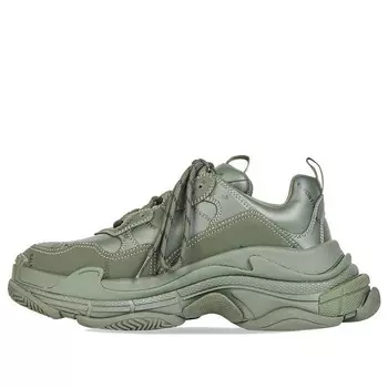 Кроссовки triple s 'allover logo - dark green' Balenciaga, зеленый
