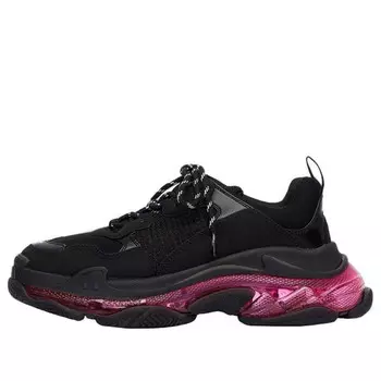 Кроссовки triple s 'clear sole - black pink neon' Balenciaga, черный