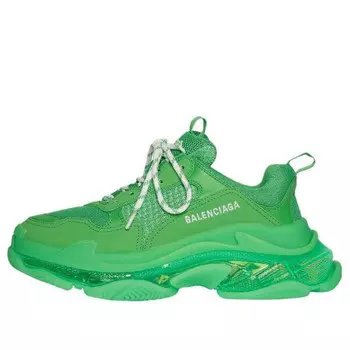 Кроссовки triple s 'clear sole - green' Balenciaga, зеленый