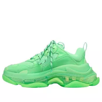 Кроссовки triple s clear sole trainer 'neon green' Balenciaga, зеленый