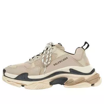 Кроссовки triple s daddy shoes beige/black Balenciaga, черный