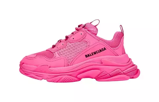 Кроссовки Triple S для детей «Флуоресцентно-розовые» Balenciaga