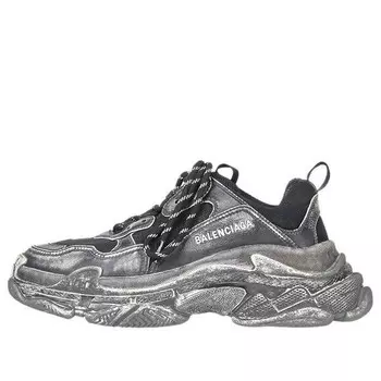 Кроссовки triple s 'faded black' Balenciaga, черный