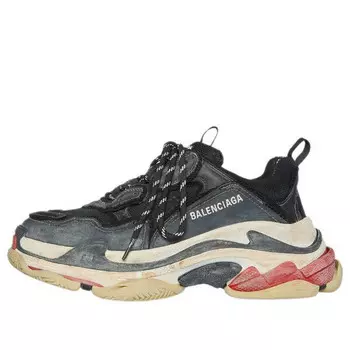 Кроссовки triple s 'lack red' Balenciaga, черный