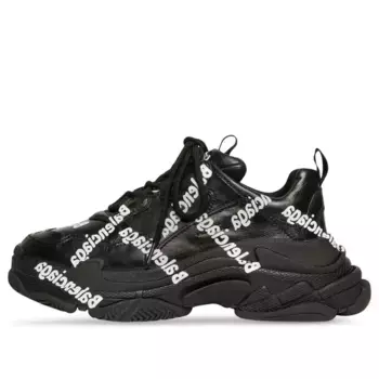 Кроссовки triple s logotype sneakers 'black' Balenciaga, черный