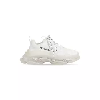 Кроссовки Triple S с прозрачной подошвой BALENCIAGA, белый