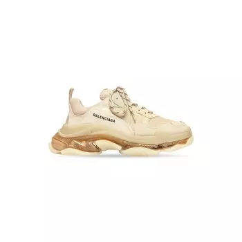 Кроссовки Triple S с прозрачной подошвой BALENCIAGA, бежевый