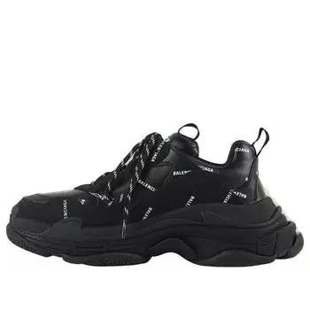 Кроссовки triple s sneaker 'allover logo - black' Balenciaga, черный