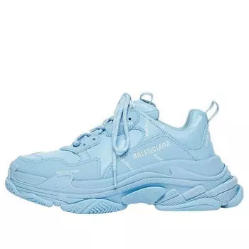 Кроссовки triple s sneaker 'allover logo - light blue' Balenciaga, синий