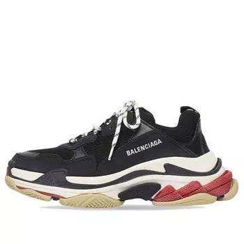 Кроссовки triple s sneaker 'black red' Balenciaga, черный